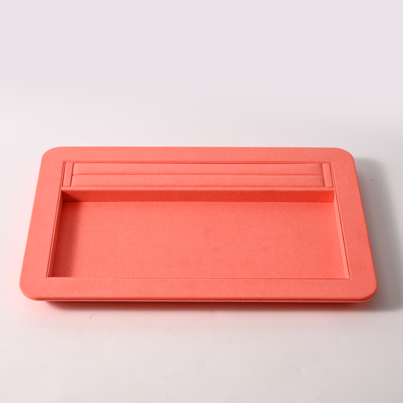 FANXI Custom Pink Microfiber Jewelry Tray