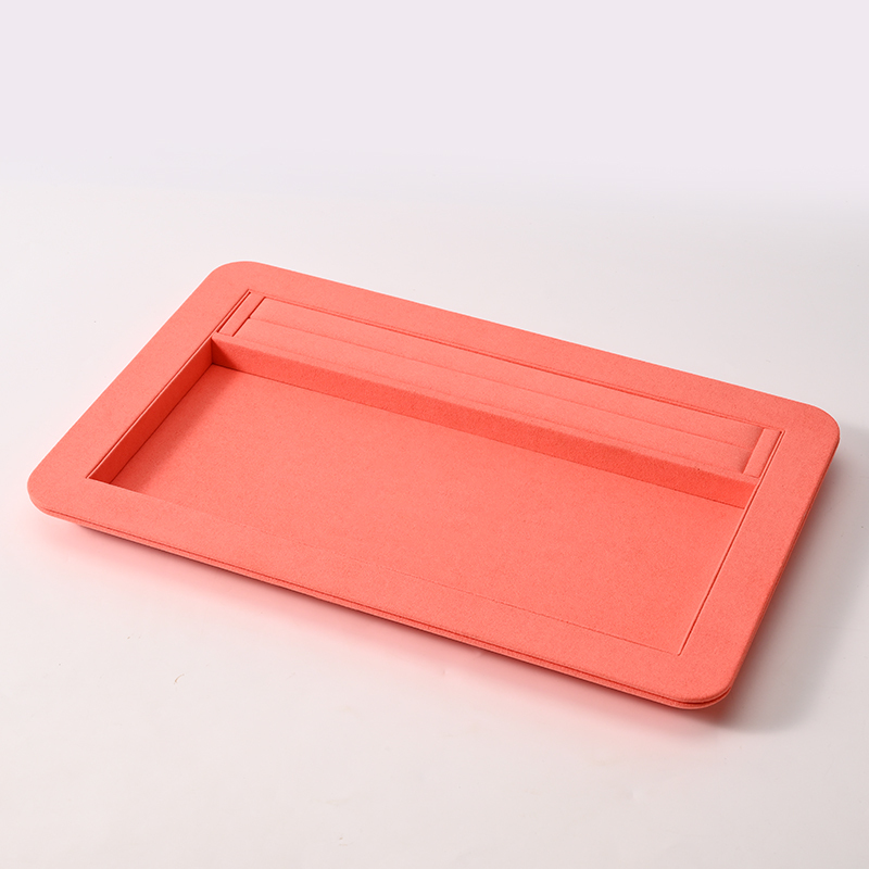 FANXI Custom Pink Microfiber Jewelry Tray