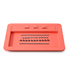 FANXI Custom Pink Microfiber Jewelry Tray