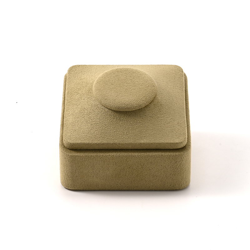 FANXI Custom Yellow-green Suede Bangle Stand