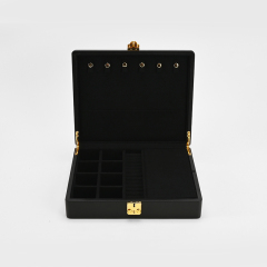 FANXI Custom Black Leather Microfiber Jewelry Show Case