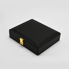 FANXI Custom Black Leather Microfiber Jewelry Show Case