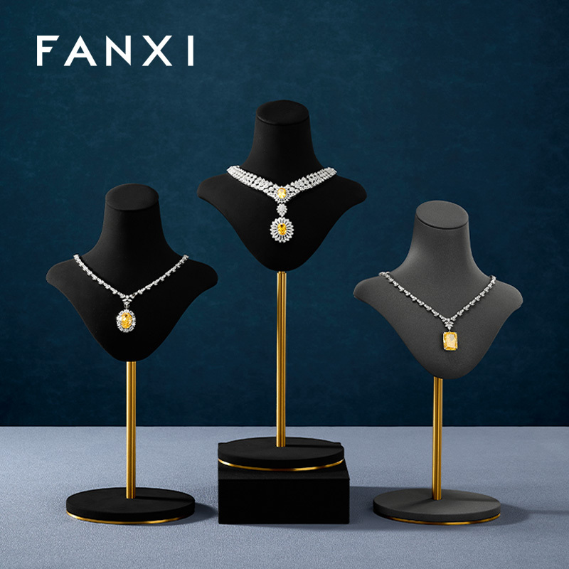 FANXI Wholesale Microfiber Metal Portrait Display Stand