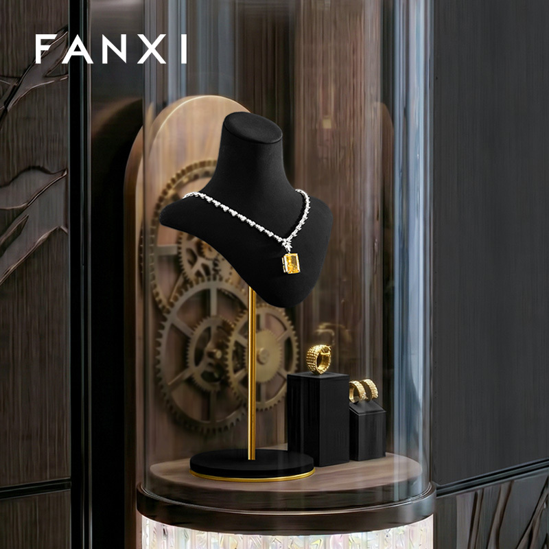 FANXI Wholesale Microfiber Metal Portrait Display Stand