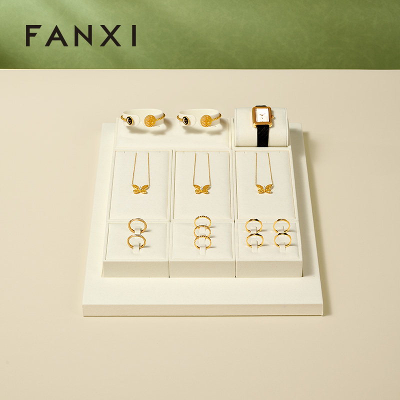 FANXI Fashion Microfiber Metal Jewelry Combination Set
