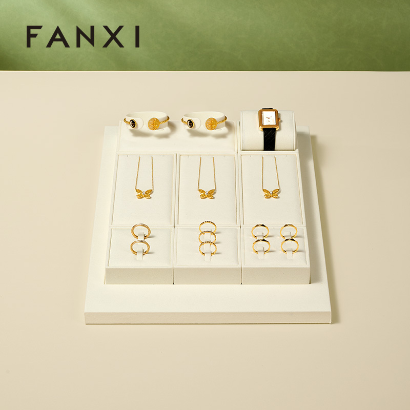 FANXI Fashion Microfiber Metal Jewelry Combination Set