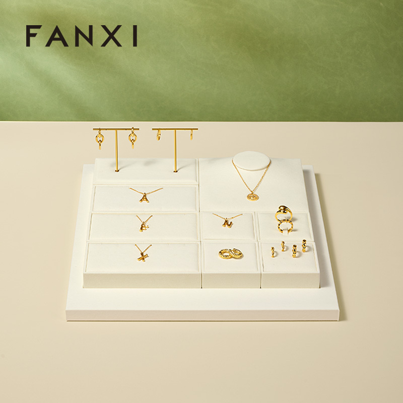 FANXI Fashion Microfiber Metal Jewelry Combination Set