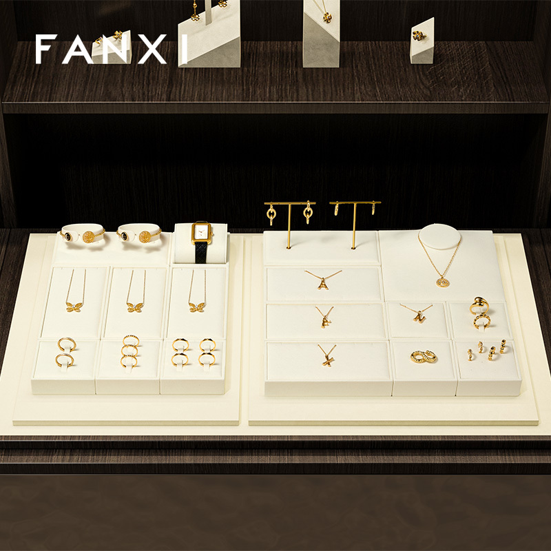 FANXI Fashion Microfiber Metal Jewelry Combination Set