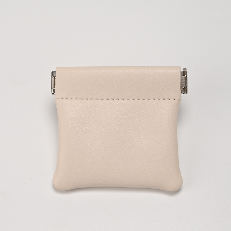 FANXI Custom Beige PU Leather Jewelry Pouch