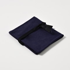 FANXI Custom Blue Linen Jewelry Pouch