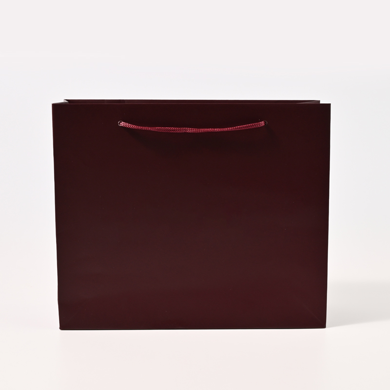 FANXI Custom Burgundy Coating Paper Jewelry Bag