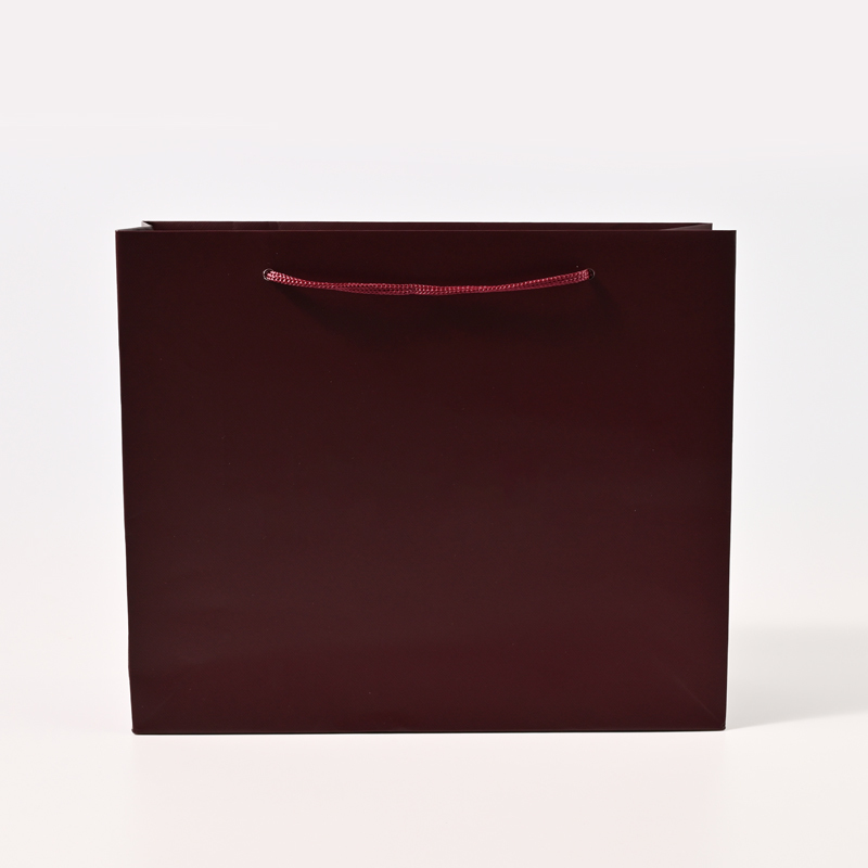 FANXI Custom Burgundy Coating Paper Jewelry Bag