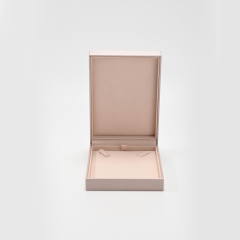 FANXI Custom Pink PU Leather Microfiber Necklace Box