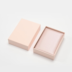 FANXI Custom Pink PU Leather Microfiber Necklace Box