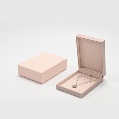 FANXI Custom Pink PU Leather Microfiber Necklace Box