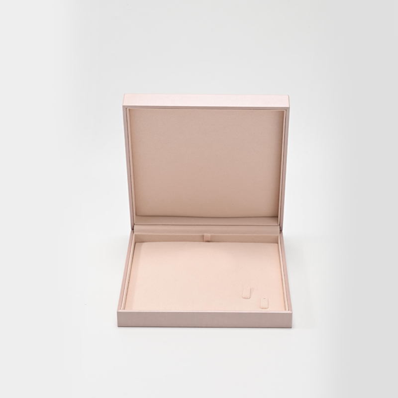 FANXI Custom Pink PU Leather Microfiber Jewelry Set Box