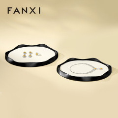 FANXI Luxury Polychrome Leather Microfiber Jewelry Tray