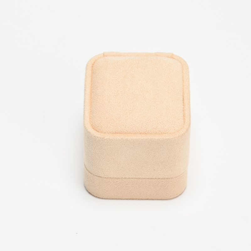 FANXI Custom Blue Beige Suede Ring Box