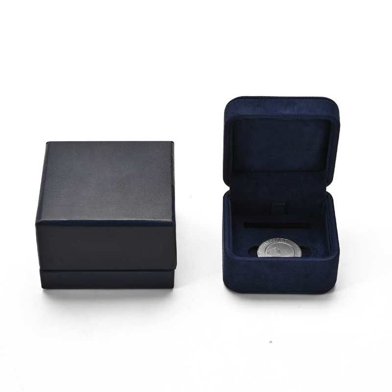FANXI Custom Blue Suede Coin Box