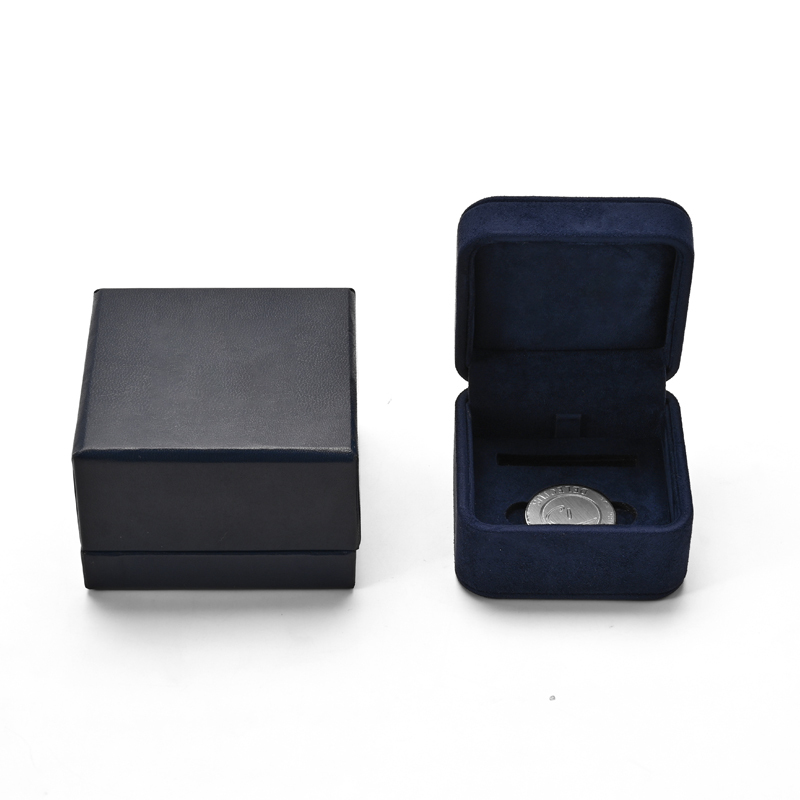 FANXI Custom Blue Suede Coin Box