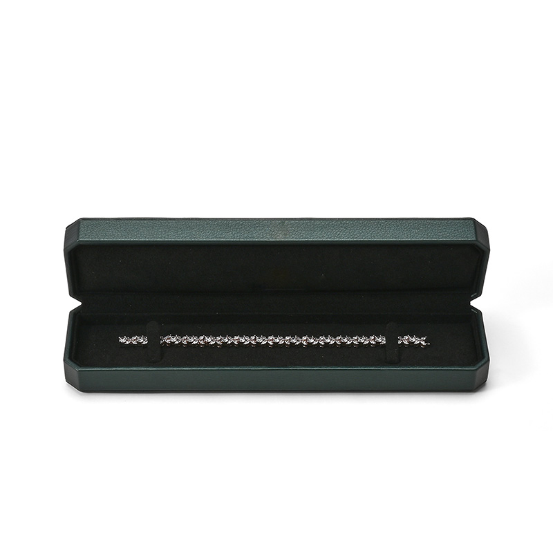 FANXI Custom Green PU Leather Microfiber Long Chain Box