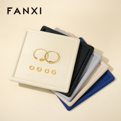 FANXI Luxury Polychrome Microfiber Jewelry Display Tray
