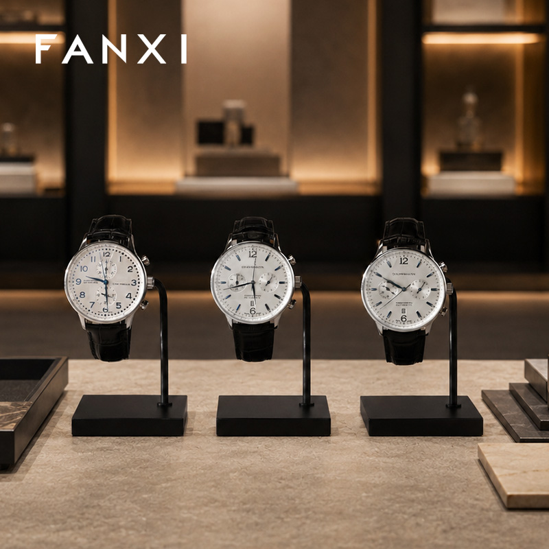 FANXI Wholesale Black Metal Watch Display Stand