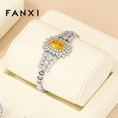 FANXI Luxury Beige Microfiber Jewelry Display Set