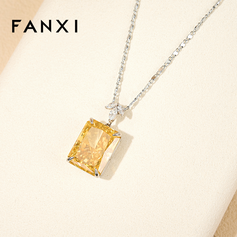 FANXI Luxury Beige Microfiber Jewelry Display Set