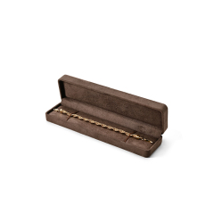 FANXI Custom Brown Suede Bracelet Box With Outer Box