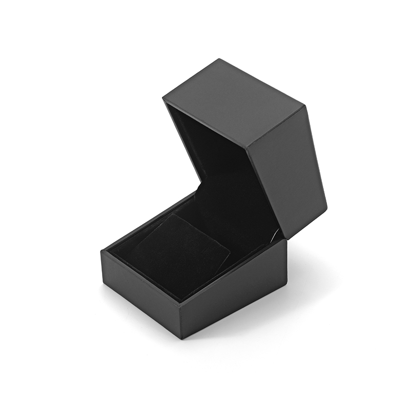 FANXI Custom Black Leather Paper Velvet Earring Box