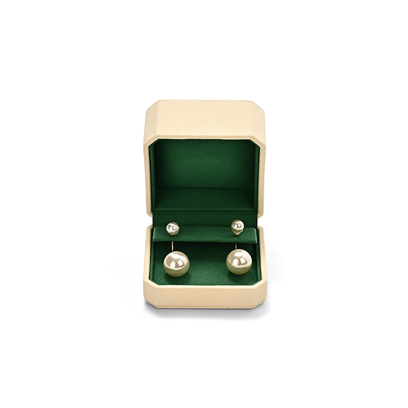 FANXI Custom Beige Microfiber Earring Box