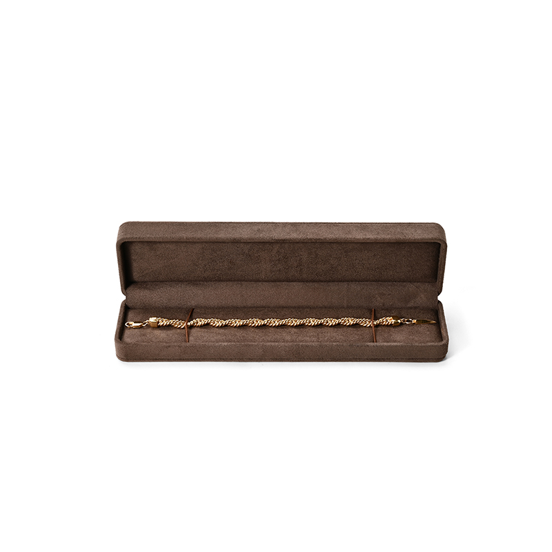 FANXI Custom Brown Suede Bracelet Box With Outer Box