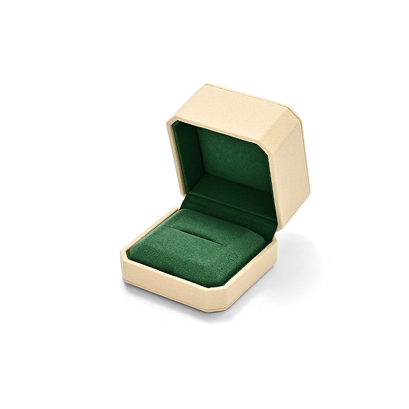 FANXI Custom Beige Microfiber Ring Box