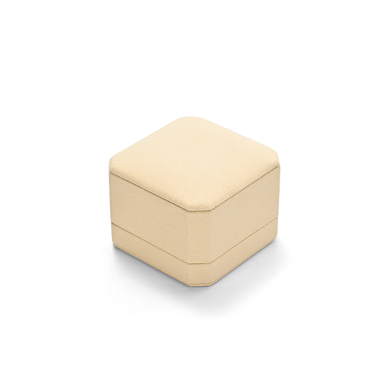 FANXI Custom Beige Microfiber Ring Box