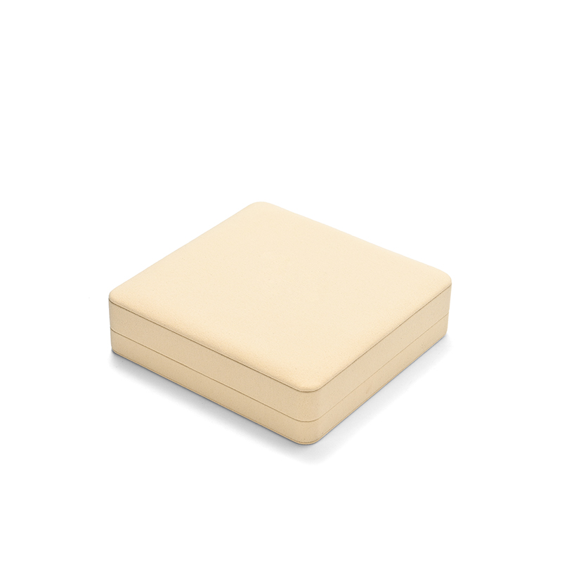 FANXI Custom Beige Microfiber Big Necklace Box
