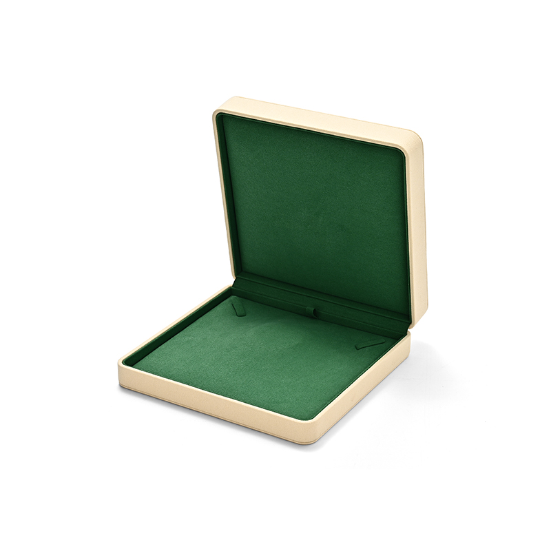 FANXI Custom Beige Microfiber Big Necklace Box