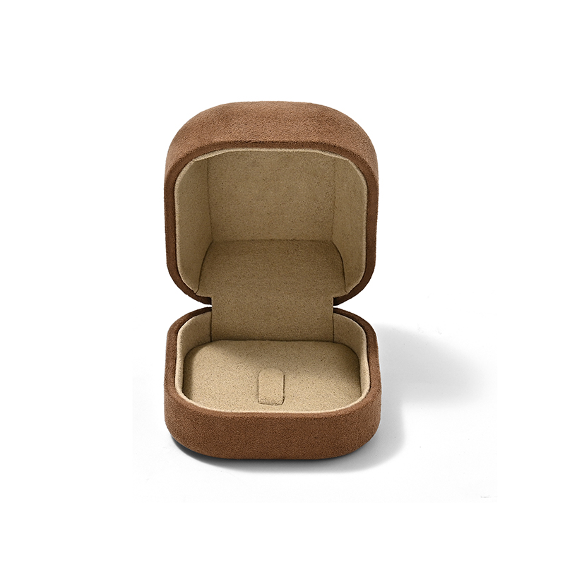 FANXI Custom Orange Suede Microfiber Paper Ring Box