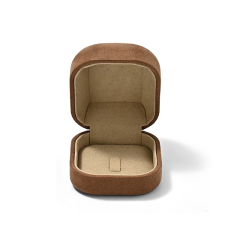 FANXI Custom Orange Suede Microfiber Paper Ring Box