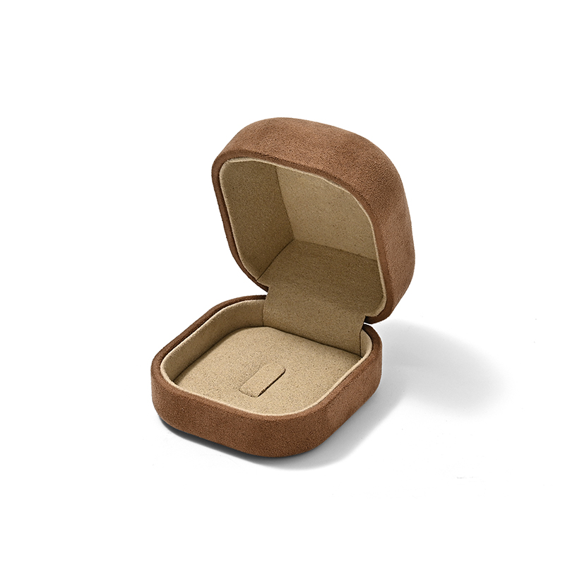 FANXI Custom Orange Suede Microfiber Paper Ring Box