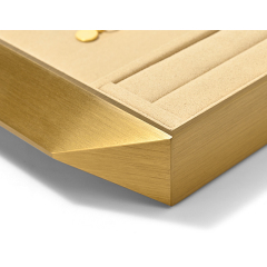 FANXI Custom Golden Microfiber Metal Jewelry Tray