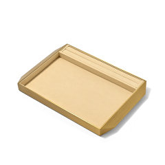 FANXI Custom Golden Microfiber Metal Jewelry Tray