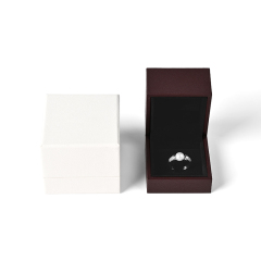 FANXI Custom Red Paper Velvet Ring Box