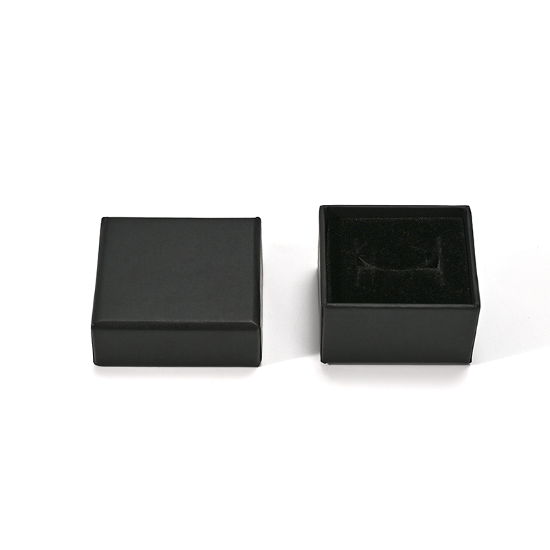 FANXI Custom Black Paper Velvet Ring Box