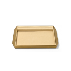 FANXI Custom Golden Microfiber Metal Jewelry Tray