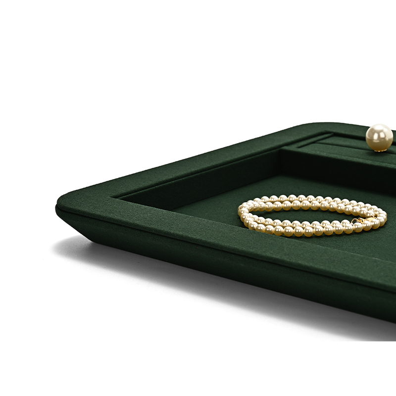FANXI Custom Green Microfiber Jewelry Tray
