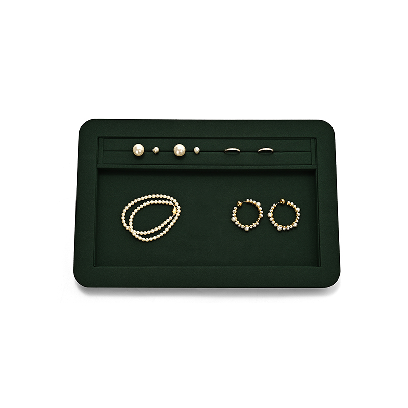 FANXI Custom Green Microfiber Jewelry Tray