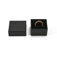 FANXI Custom Black Paper Velvet Ring Box