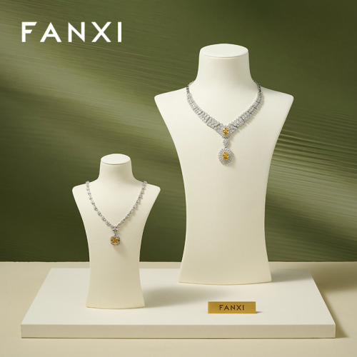 FANXI Fashion Microfiber Polychrome Jewelry Bust
