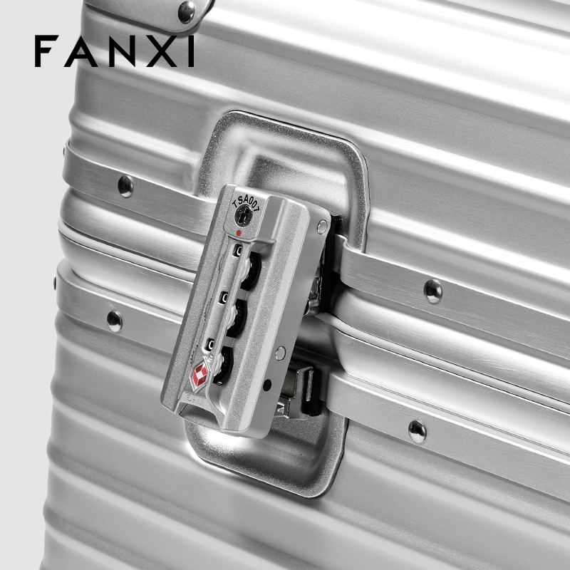 FANXI Luxury Silver Alloy Velvet Jewelry Rolling Case